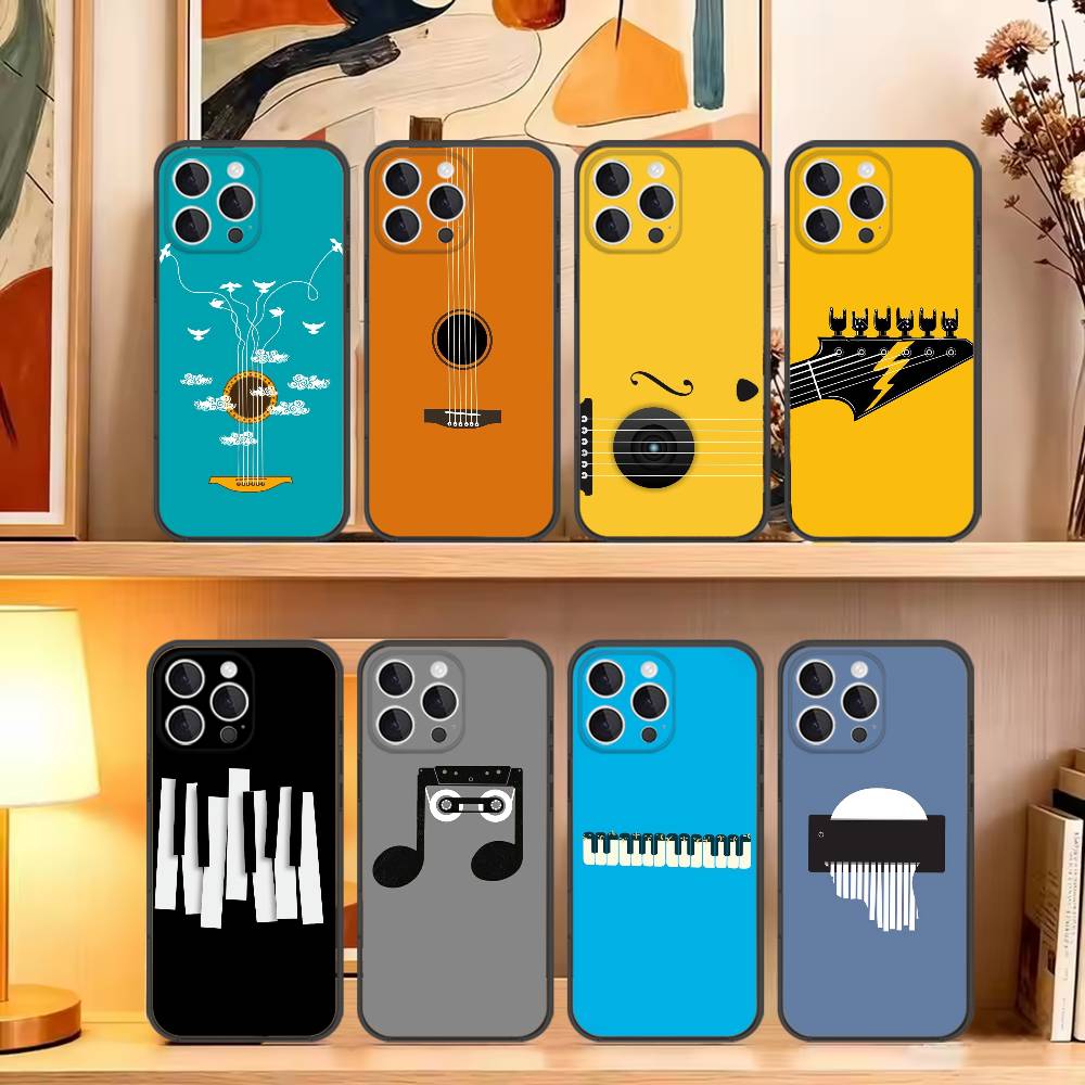 Musical Instrument Quotes - غطاء هاتف بتصميم آلة موسيقية مسطحة