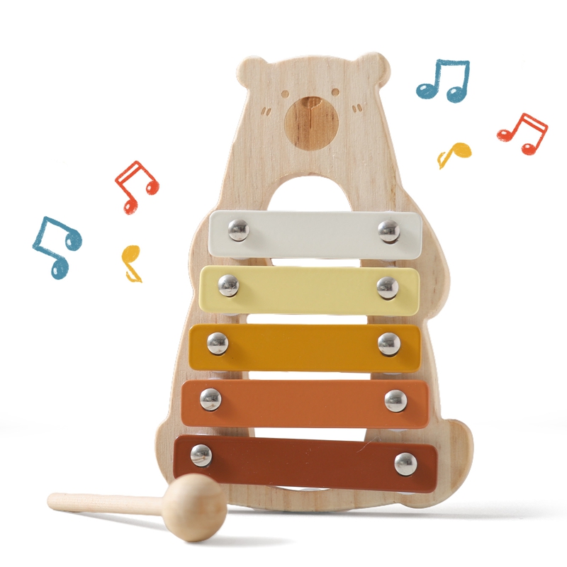 Musical Instrument Glockenspiel - كرتون دب Glockenspiel مع قضبان خشبية