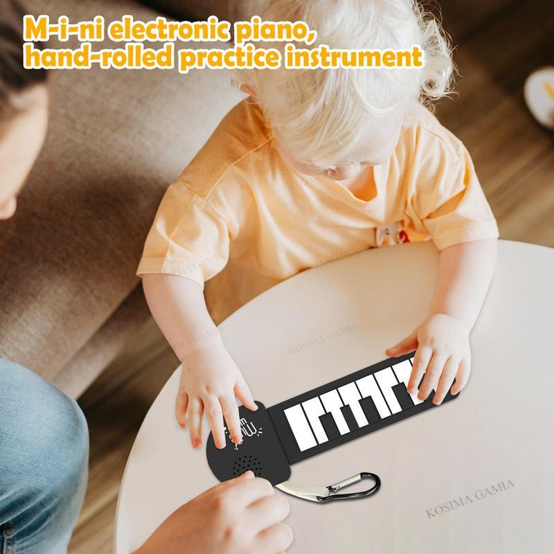 Musical Instrument Qin - بيانو إلكتروني قابل للطي من السيليكون،