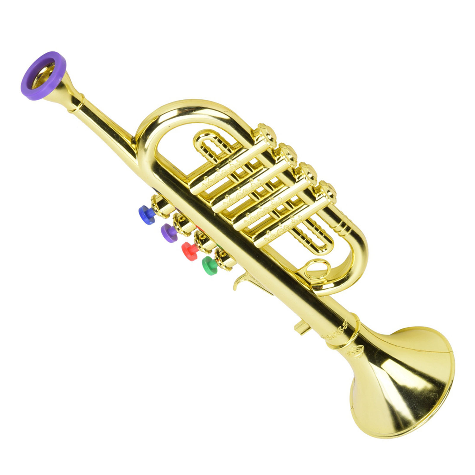 Musical Instrument Trombone - طفل البوق الذهبي المغلفة البلاستيك الأطفال