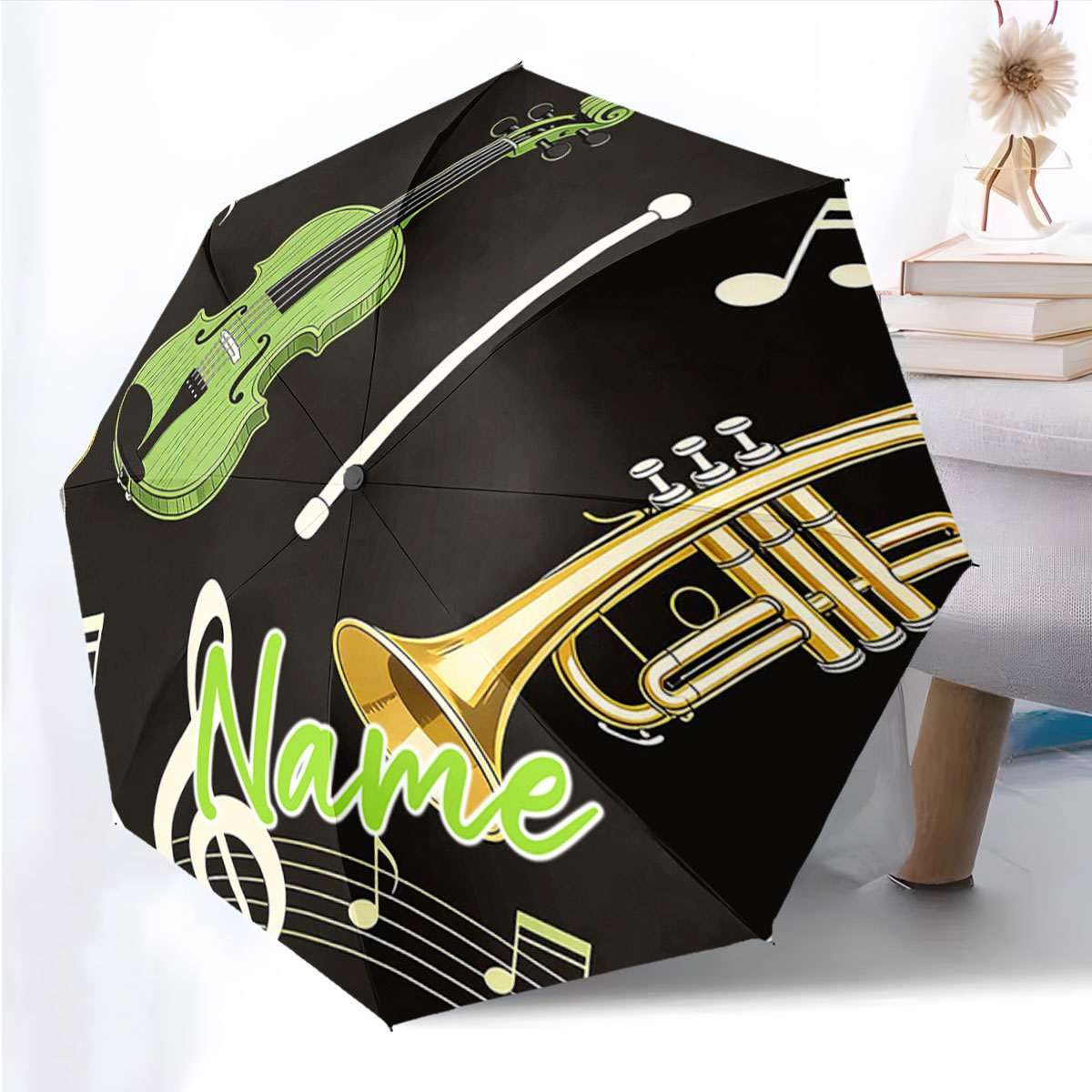 Musical Instrument And Name - مظلة بتصميم آلة موسيقية مع اسم