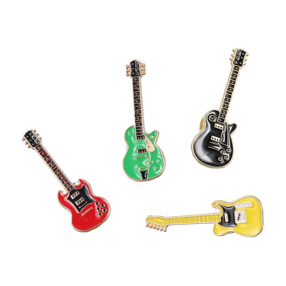 دبوس معدني على شكل جيتار كرتون - مراجعة Musical Instruments Cartoon وسعره