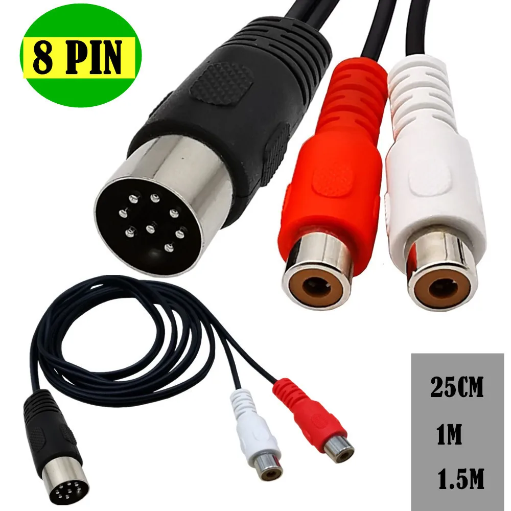 Din 8 Pin إلى 2RCA كابل 8Pin D - مراجعة Musical Instrument Symbols وسعره