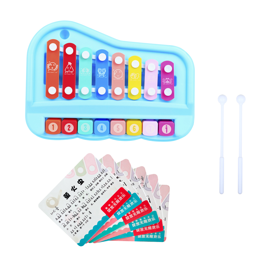 ساي-73 إكسيليفون للأطفال بـ 8  - مراجعة Musical Instrument Glockenspiel وسعره