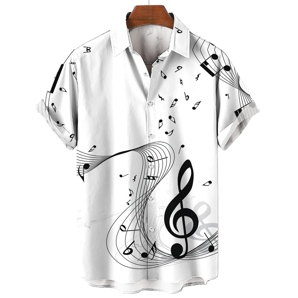 قميص رجالي جديد لصيف 2026، قمي - مراجعة Musical Instrument Symbols وسعره