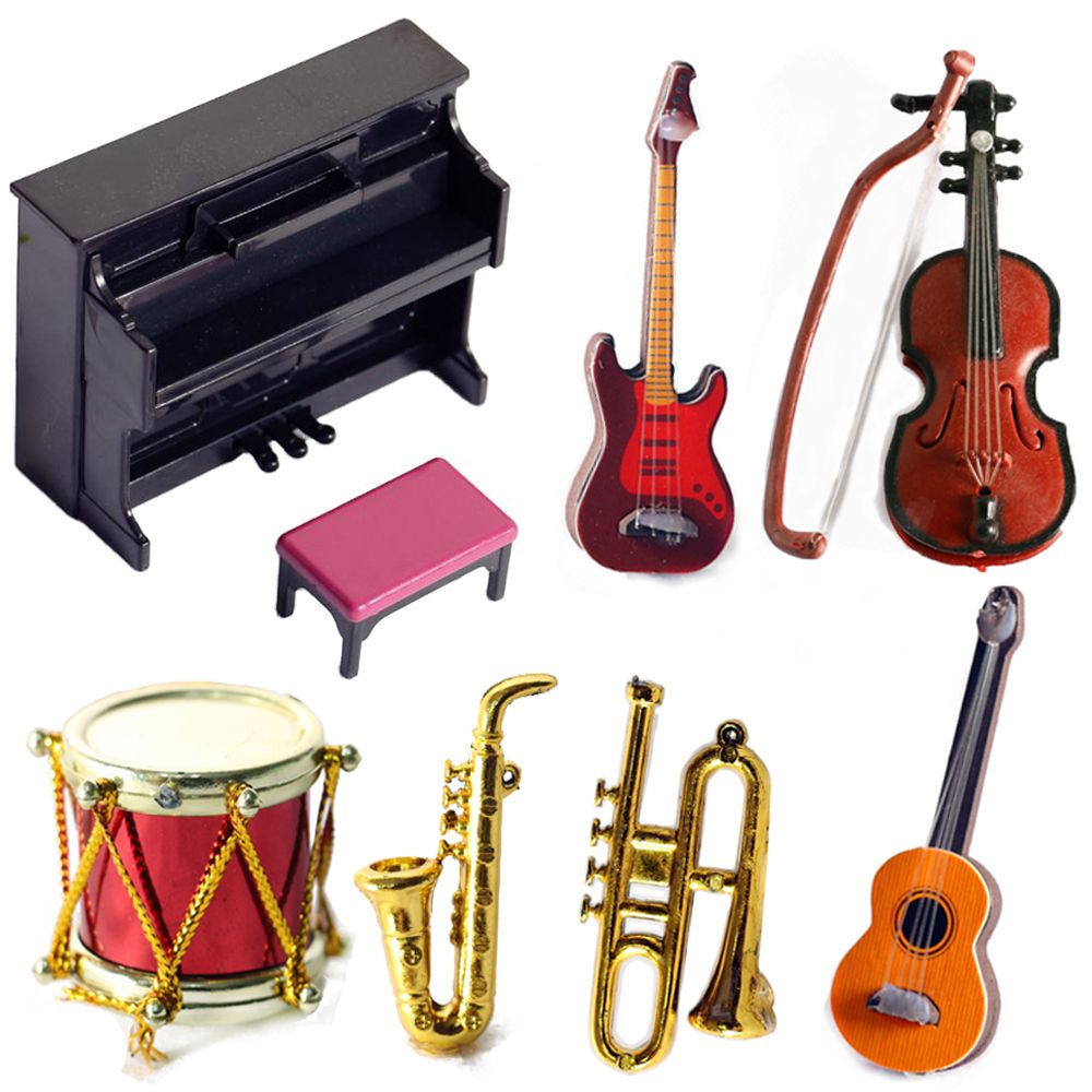 دمية مصغرة الآلات الموسيقية 1/ - مراجعة Musical Instruments Cartoon وسعره