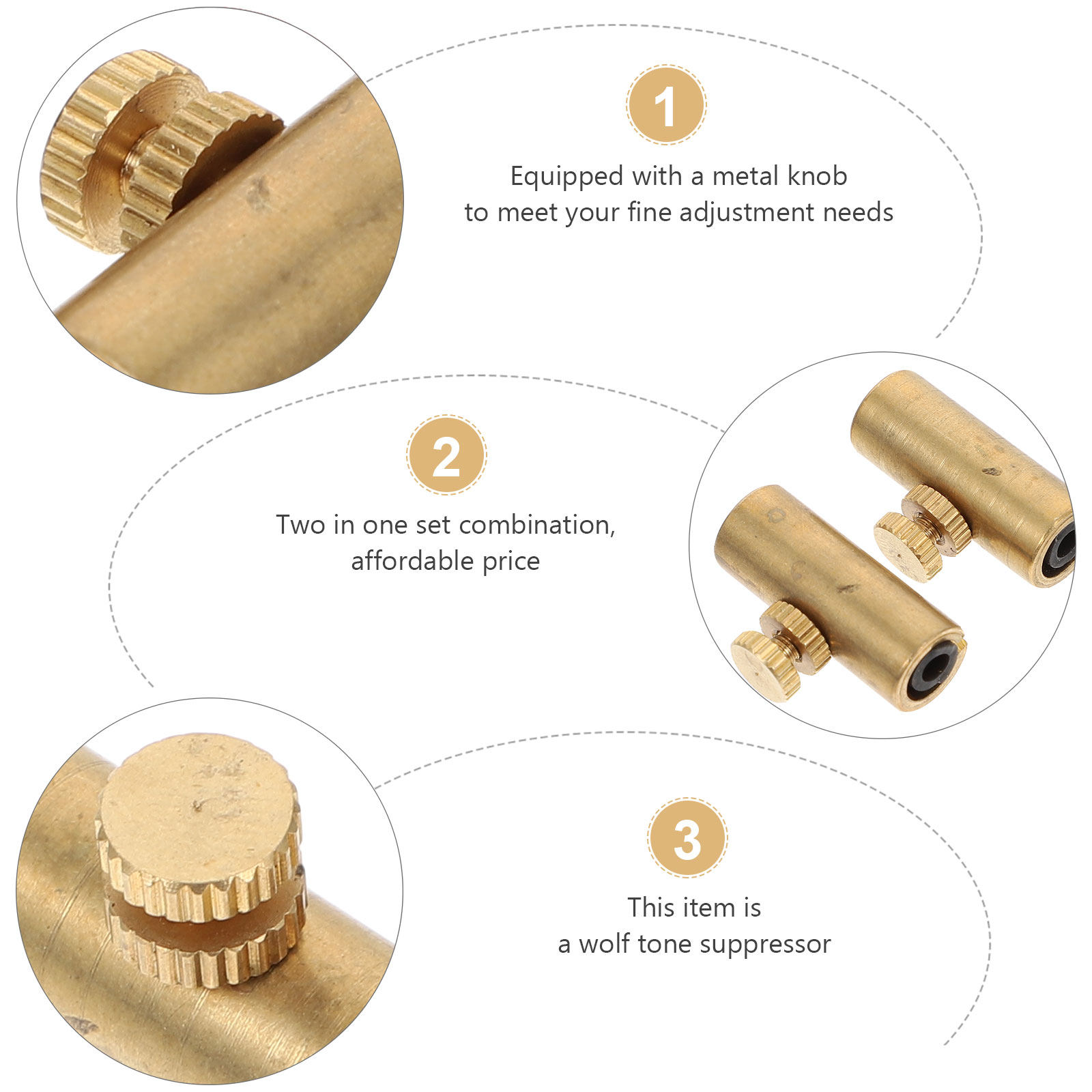 قطعتان من كاتمات صوت الوولف ال - مراجعة Musical Instrument Accessories وسعره