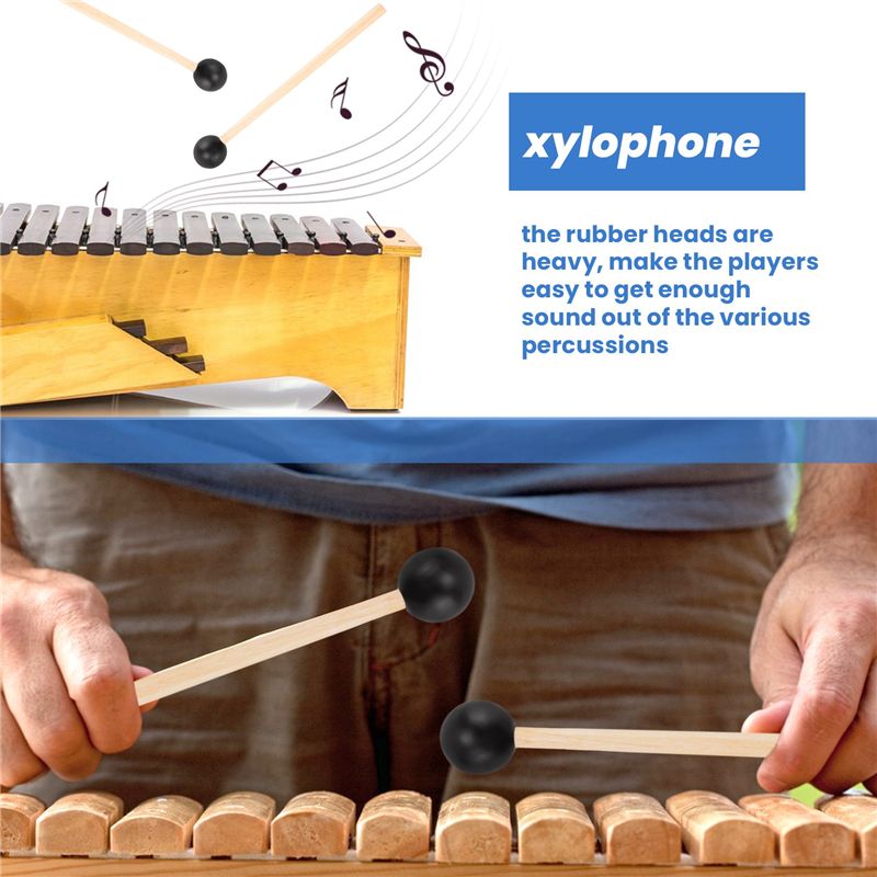 قطعتان من عصي الجرس ذات الرؤوس - مراجعة Musical Instrument Glockenspiel وسعره