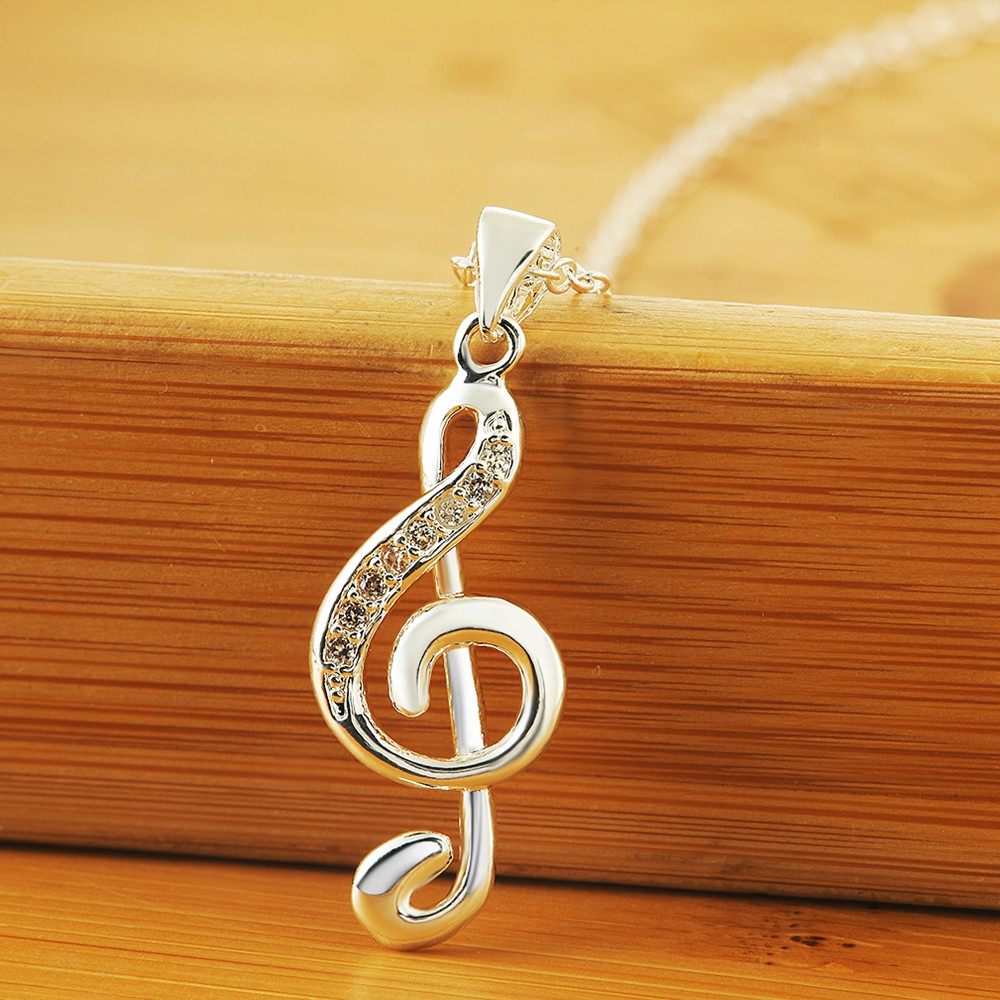 45 سنتيمتر 18 بوصة 925 قلادة ف - مراجعة Musical Instrument Symbols وسعره