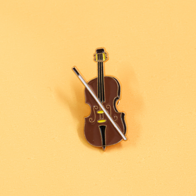 كارتون الكمان المينا دبوس شارة - مراجعة Musical Instruments Cartoon وسعره
